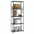 Global Industrial 5 Shelf, 20 Ga Open Steel Shelving Unit, 36inW x 18inD x 97inH, Gray 234378A